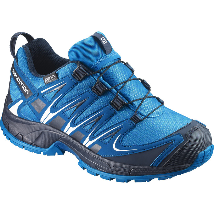 Salomon Israel XA PRO 3D CSWP K - Kids Trail Running Shoes - Blue (KOLC-83264)